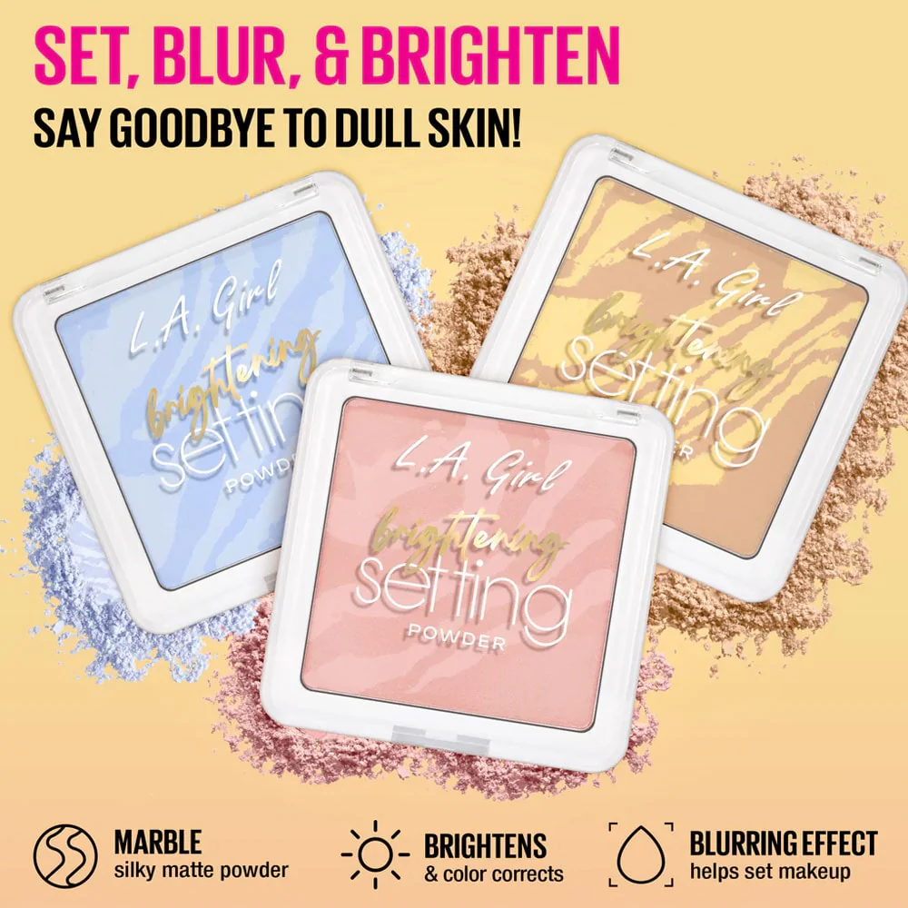 LA Girl Brightening Setting Powder Blue Skies 8g 3 LA Girl Brightening Setting Powder Blue Skies 8g