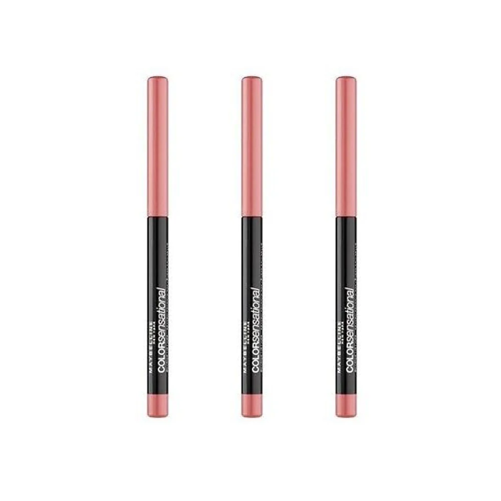 3x Maybelline Color Sensational Shaping Lip Liner 50 Dusty Rose