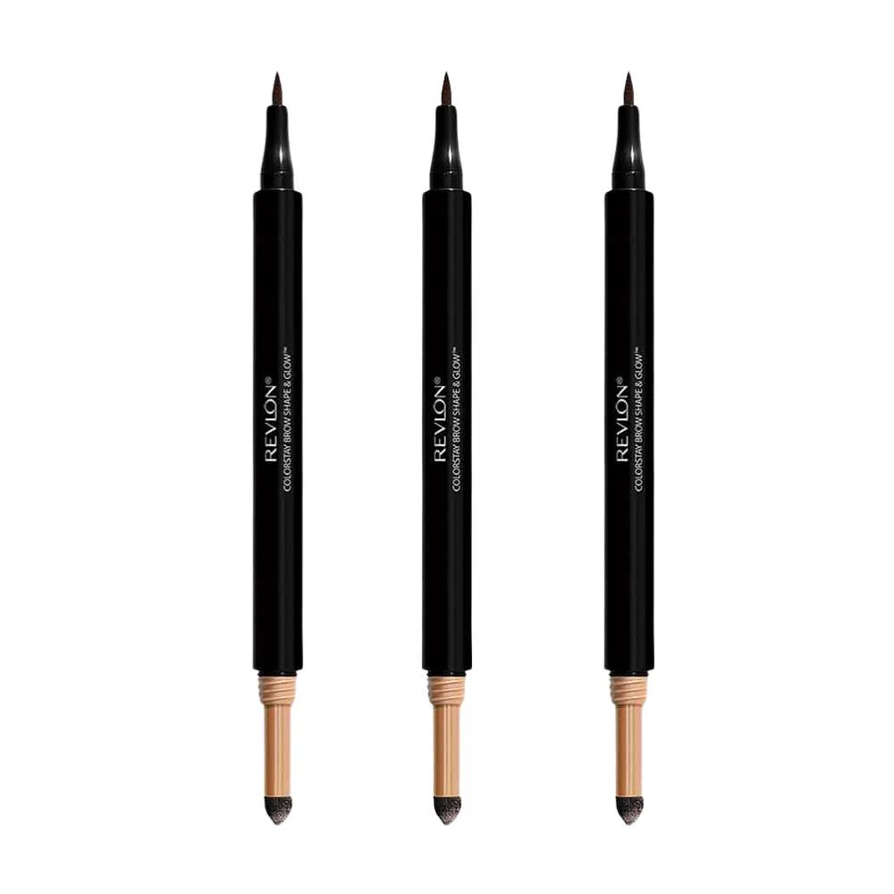 3x Revlon ColorStay Brow Shape & Glow 250 Soft Black