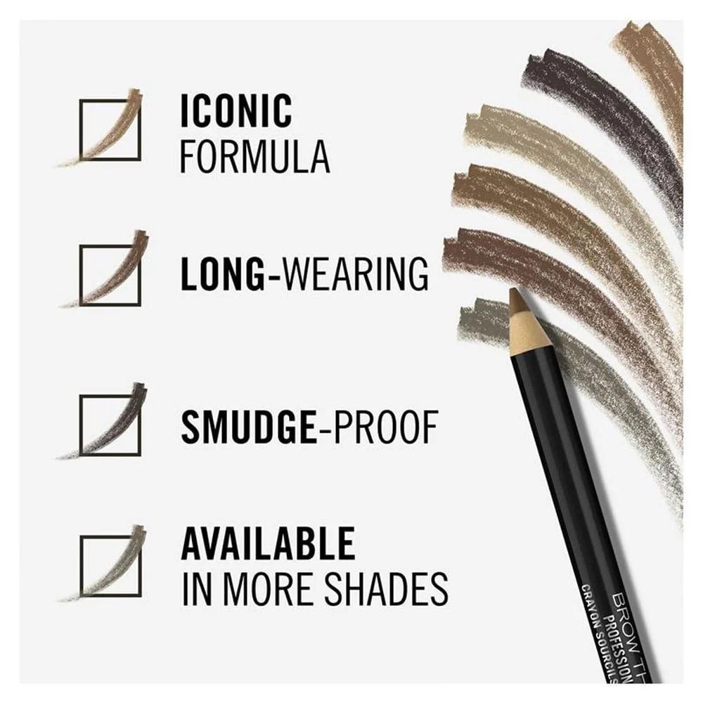 Rimmel Professional Eyebrow Pencil & Brush 004 Black Brown 4 Rimmel Professional Eyebrow Pencil & Brush 004 Black Brown