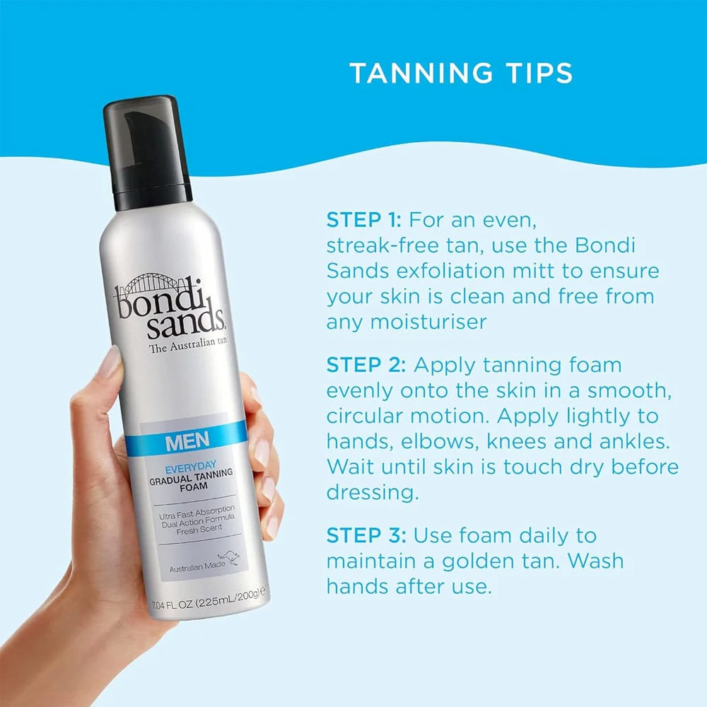 Bondi Sands Everyday Gradual Tanning Foam For Men 225ml 2 Bondi Sands Everyday Gradual Tanning Foam For Men 225ml
