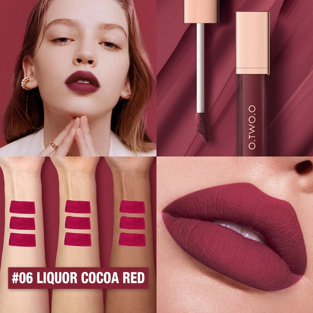 O.TWO.O High Energy Heavy Mist Matte Lip Glaze 06 Liquor Cocoa Red 2 O.TWO.O High Energy Heavy Mist Matte Lip Glaze 06 Liquor Cocoa Red