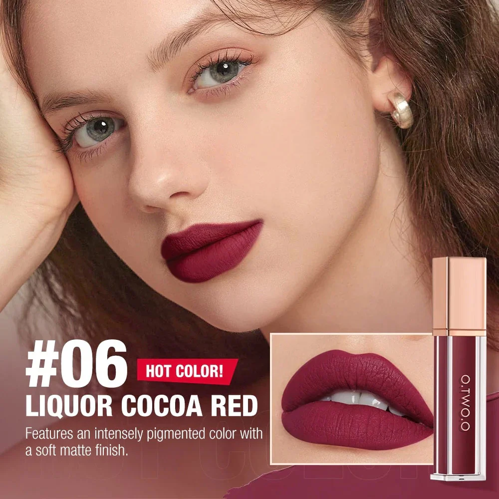 O.TWO.O High Energy Heavy Mist Matte Lip Glaze 06 Liquor Cocoa Red 3 O.TWO.O High Energy Heavy Mist Matte Lip Glaze 06 Liquor Cocoa Red