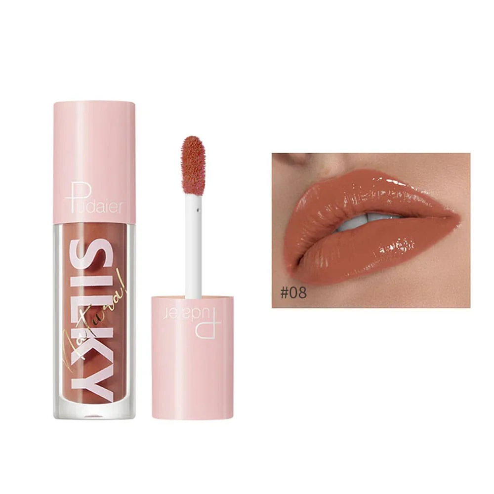 Pudaier Silky Natural Lip Gloss 8 Sunset Glow 3.5g 2 Pudaier Silky Natural Lip Gloss 8 Sunset Glow 3.5g