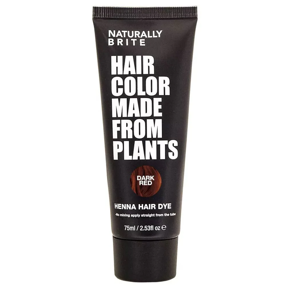 Naturally Brite Henna Hair Dye Dark Red 75ml