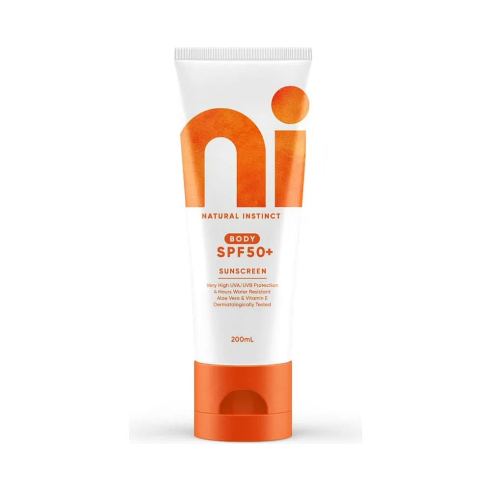 Natural Instinct Clean Sunscreen Body SPF 50+ 200ml - Short Dated Clearance