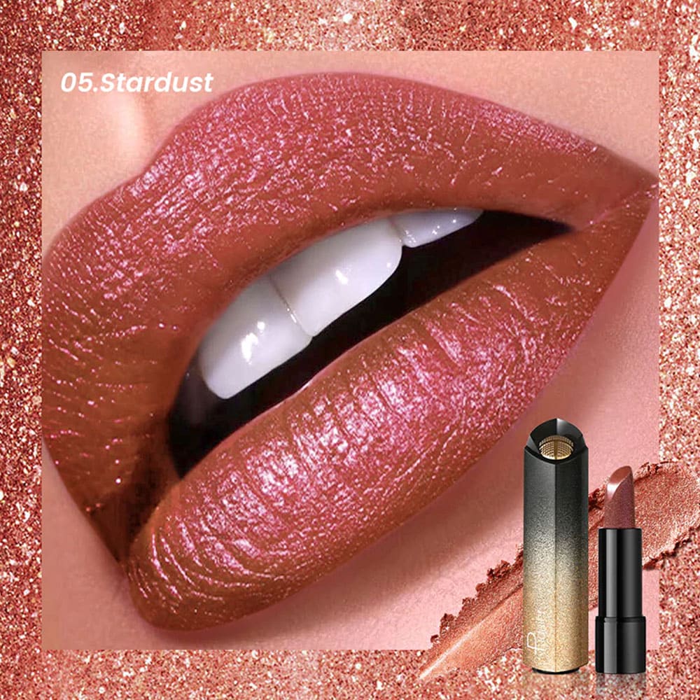 Pudaier Perma Shine Diamond Lipstick 5 Stardust 2 Pudaier Perma Shine Diamond Lipstick 5 Stardust