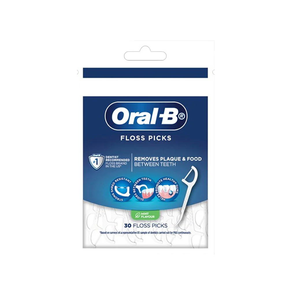 Oral B Floss Picks Mint Flavour 30pk 1 Oral B Floss Picks Mint Flavour 30pk