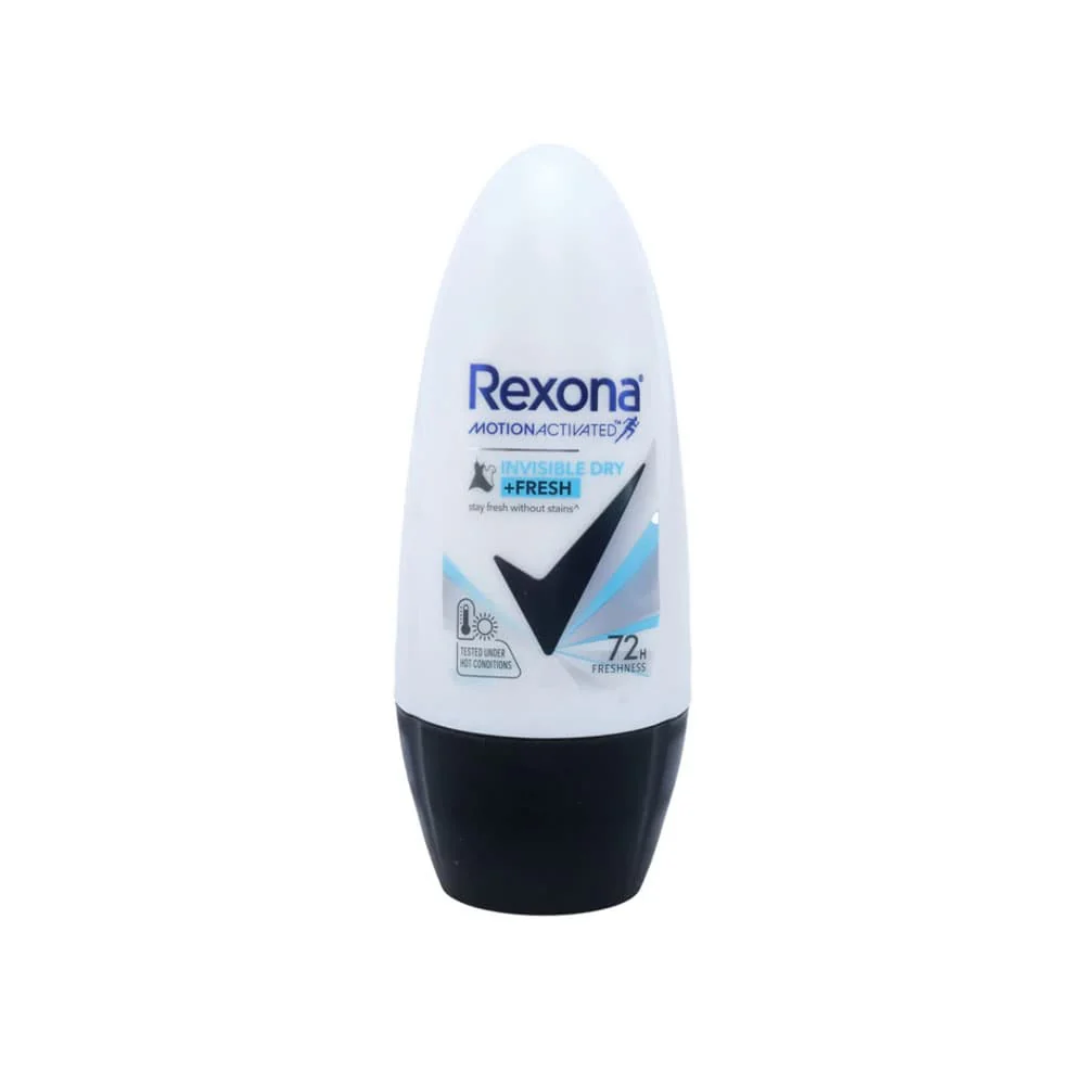 Rexona Roll On Deodorant Motion Activated Invisible Dry + Fresh 45ml