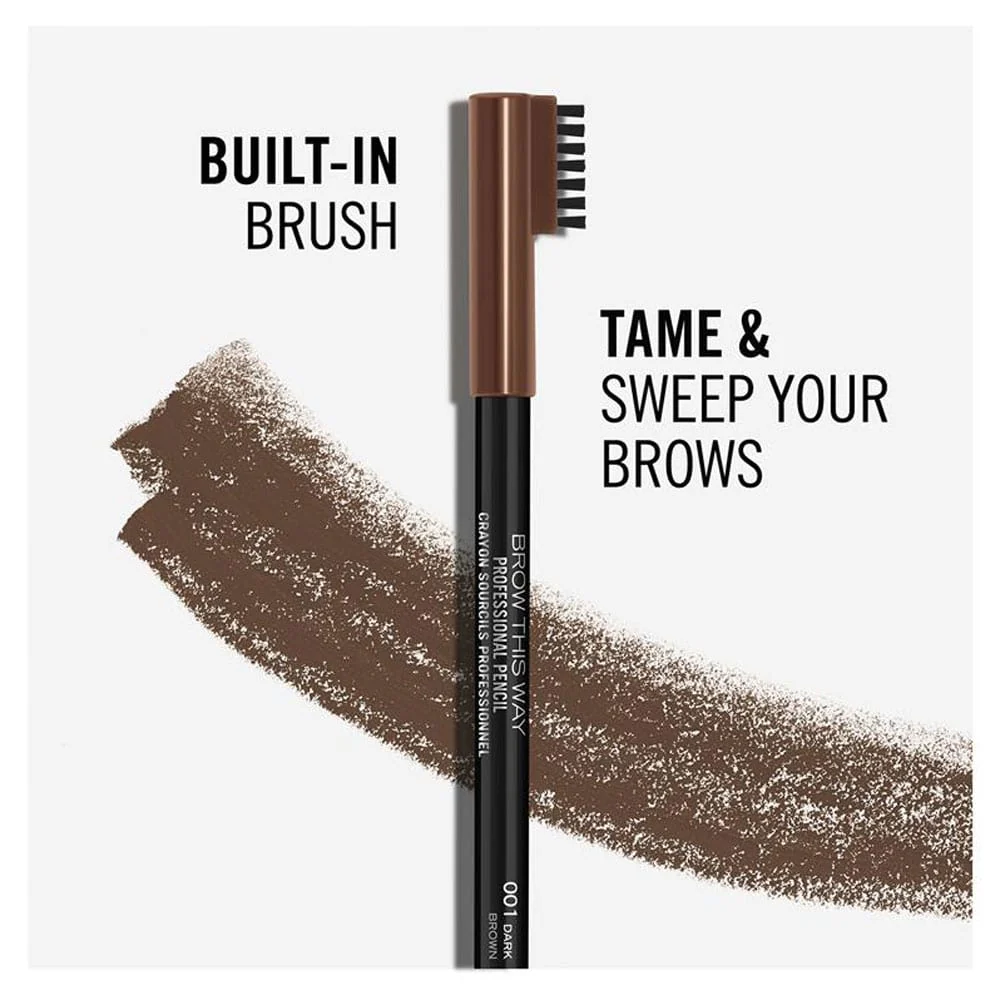 Rimmel Professional Eyebrow Pencil & Brush 001 Dark Brown 3 Rimmel Professional Eyebrow Pencil & Brush 001 Dark Brown