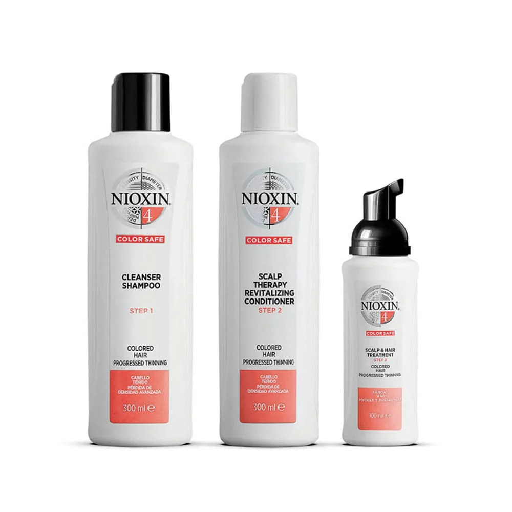 Nioxin Thicker Fuller Hair Color Safe Colored Hair Progressed Thinning System 4