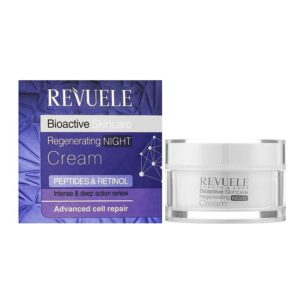 Revuele Bio Active Skin Care Peptides & Retinol Regenerating Night Cream 50ml 1 Revuele Bio Active Skin Care Peptides & Retinol Regenerating Night Cream 50ml