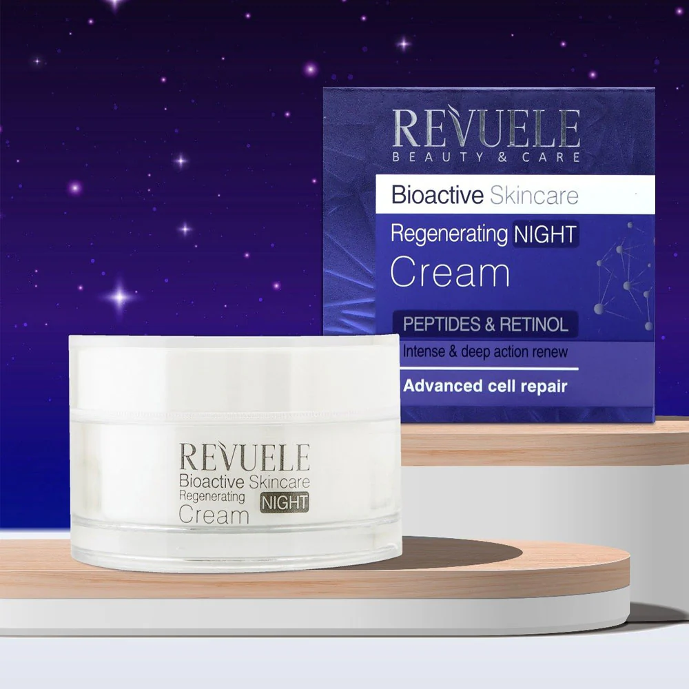 Revuele Bio Active Skin Care Peptides & Retinol Regenerating Night Cream 50ml 2 Revuele Bio Active Skin Care Peptides & Retinol Regenerating Night Cream 50ml