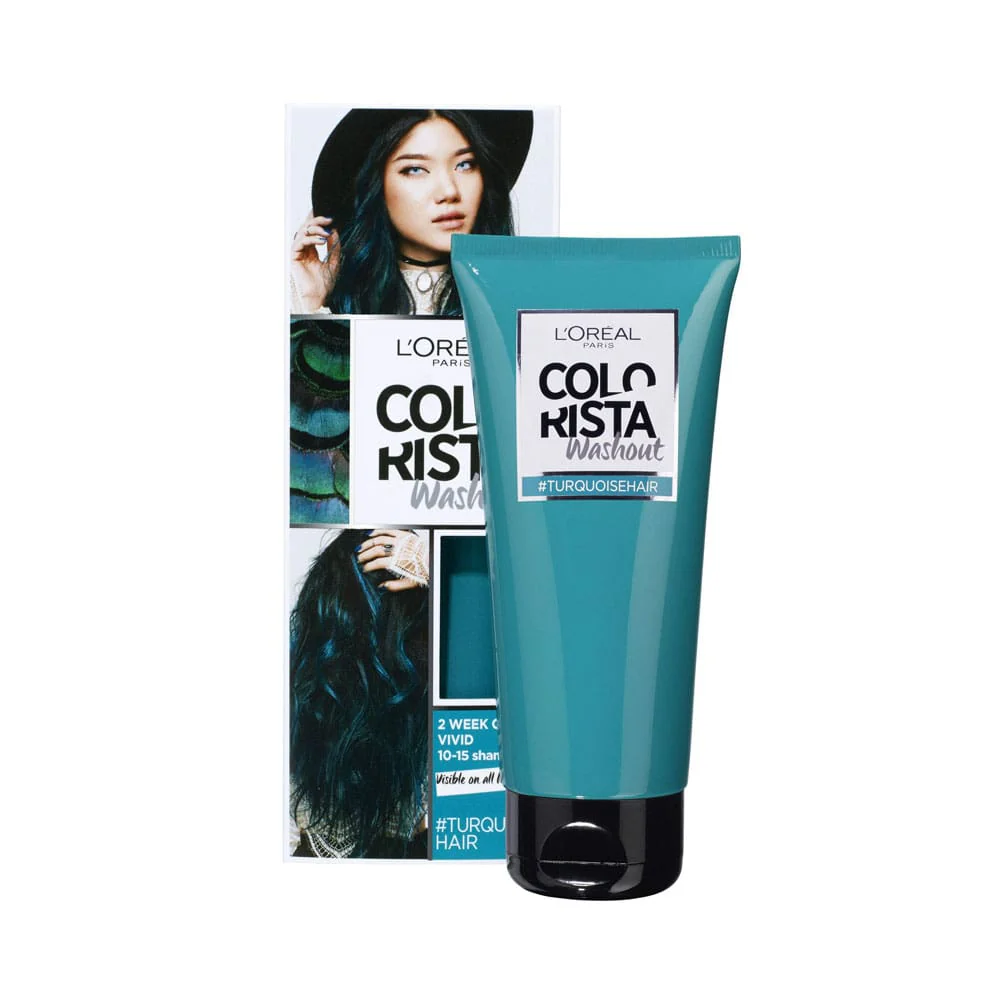L'Oreal Paris Washout Colorista Turquoise Hair 80ml 1 L'Oreal Paris Washout Colorista Turquoise Hair 80ml