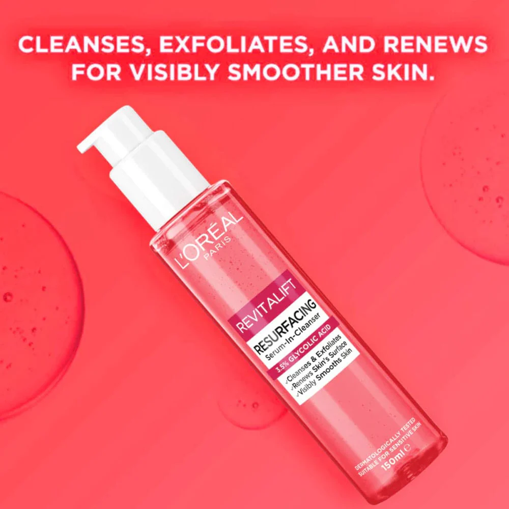L'Oreal Revitalift Resurfacing Serum In Cleanser 150ml 3 L'Oreal Revitalift Resurfacing Serum In Cleanser 150ml