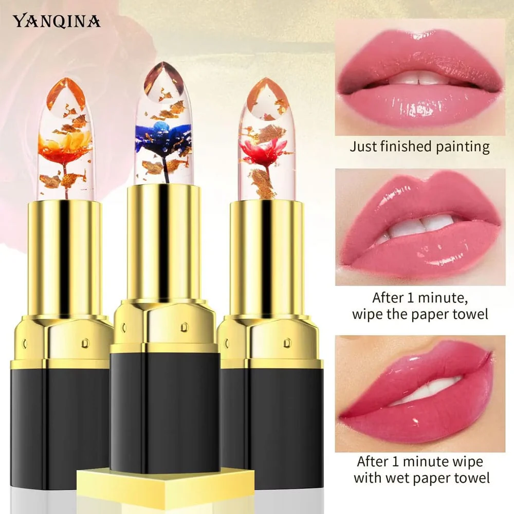 Yanqina Jelly Flowers Changing Lipstick 02 3 Yanqina Jelly Flowers Changing Lipstick 02