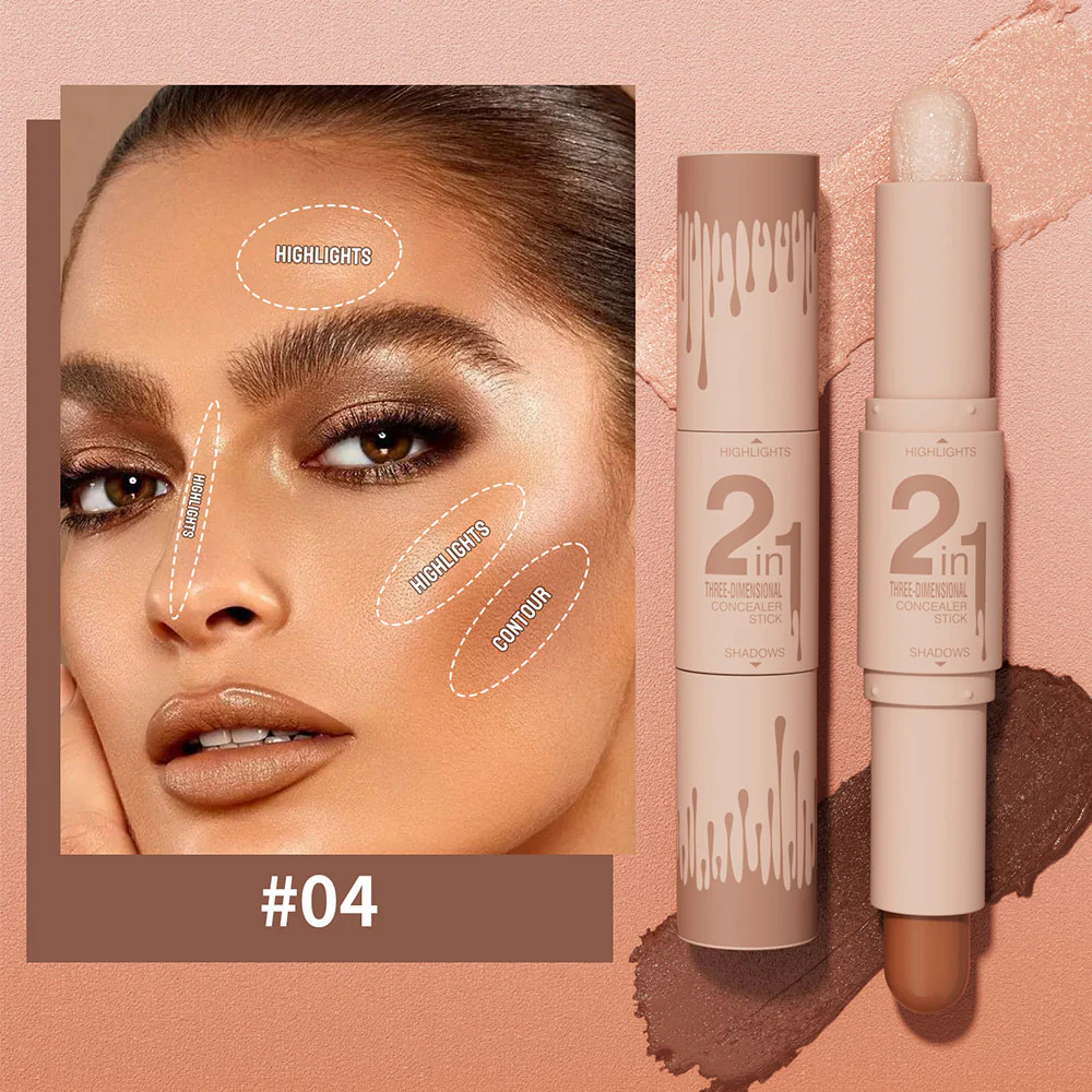 Hello Kiss 2-In-1 Three Dimensional Concealer Stick 04 4g 2 Hello Kiss 2-In-1 Three Dimensional Concealer Stick 04 4g