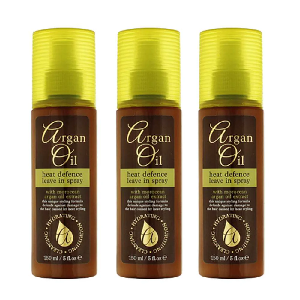 3x Argan Oil Heat Defence Leave in Spray 150ml