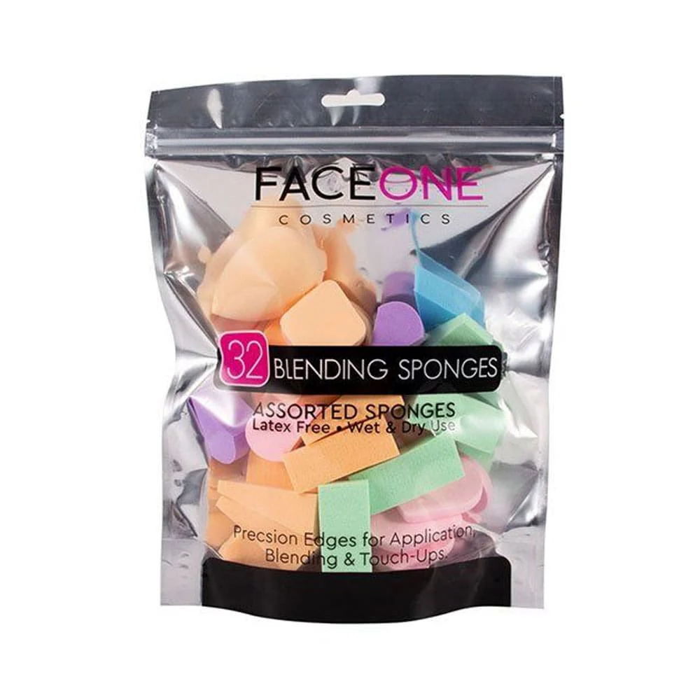 FaceOne Cosmetics Blending Assorted Sponges 32pk