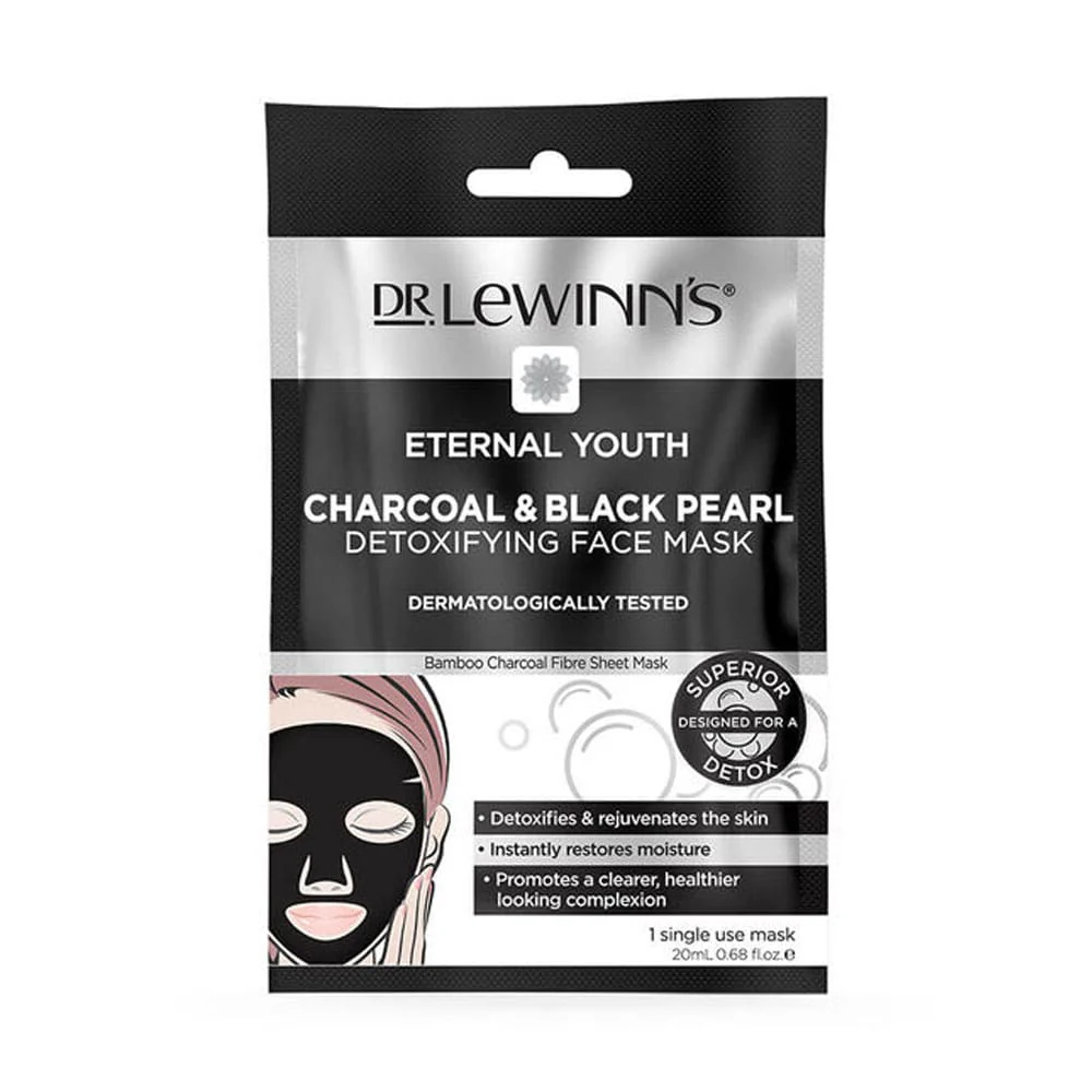 Dr Lewinn's Charcoal & Black Pearl Detoxifying Face Mask 20ml