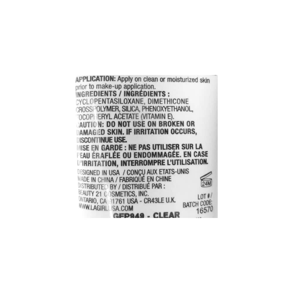 LA Girl Pro Prep HD Smoothing Face Primer 15ml 3 LA Girl Pro Prep HD Smoothing Face Primer 15ml