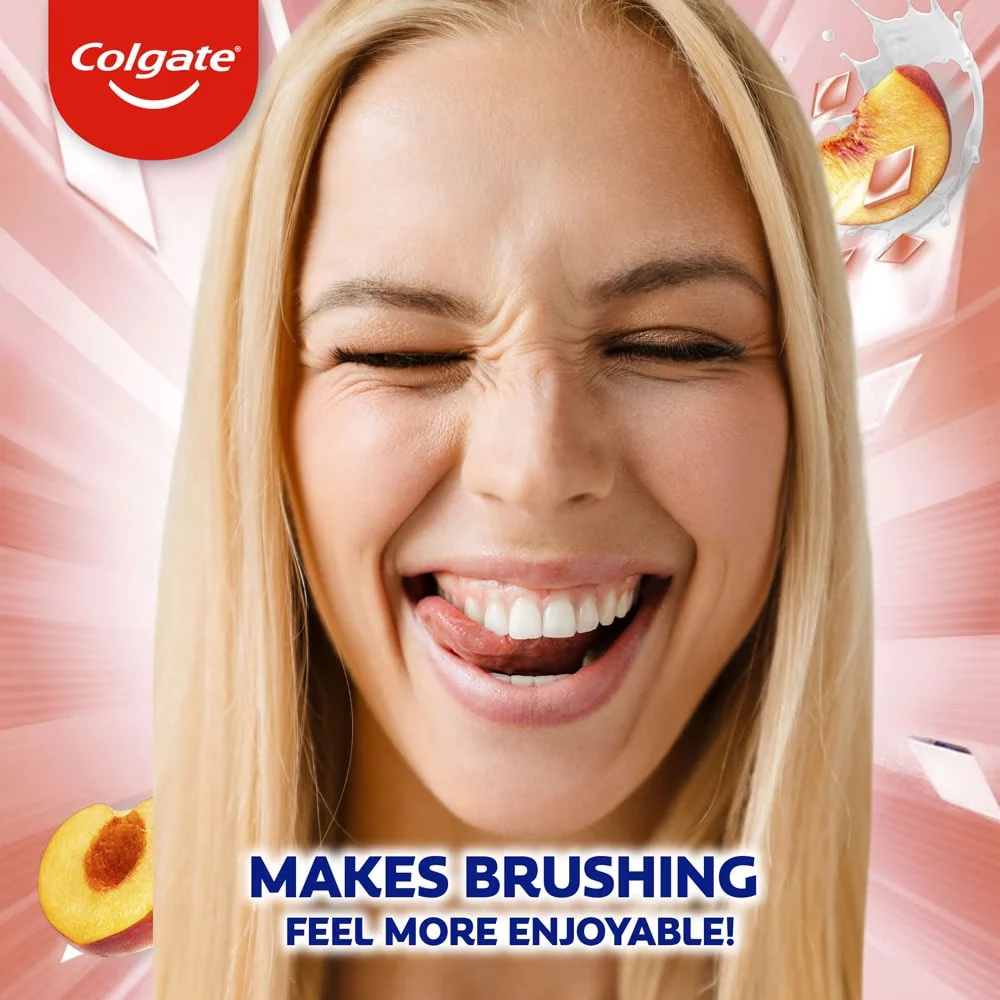 Colgate Fluoride Toothpaste Max Fresh With Mini Breath Strips Peach Passion 100g 5 Colgate Fluoride Toothpaste Max Fresh With Mini Breath Strips Peach Passion 100g