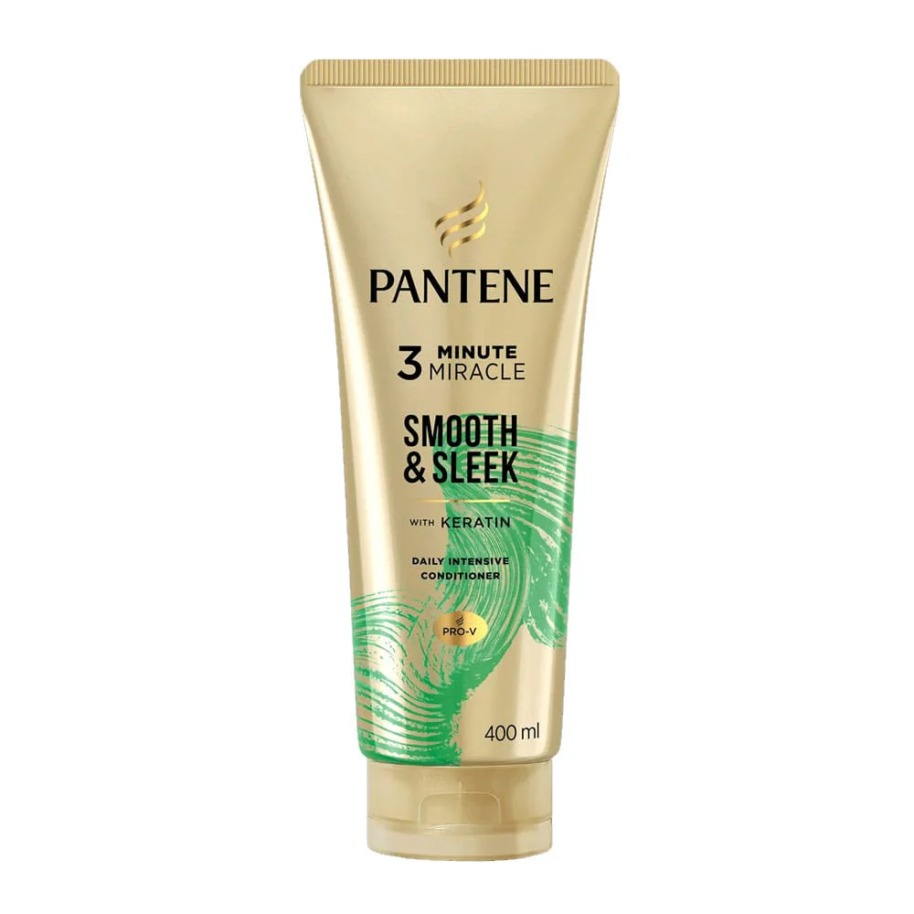Pantene Conditioner 3 Minute Miracle Smooth & Sleek With Keratin Daily Intense 400ml 1 Pantene Conditioner 3 Minute Miracle Smooth & Sleek With Keratin Daily Intense 400ml