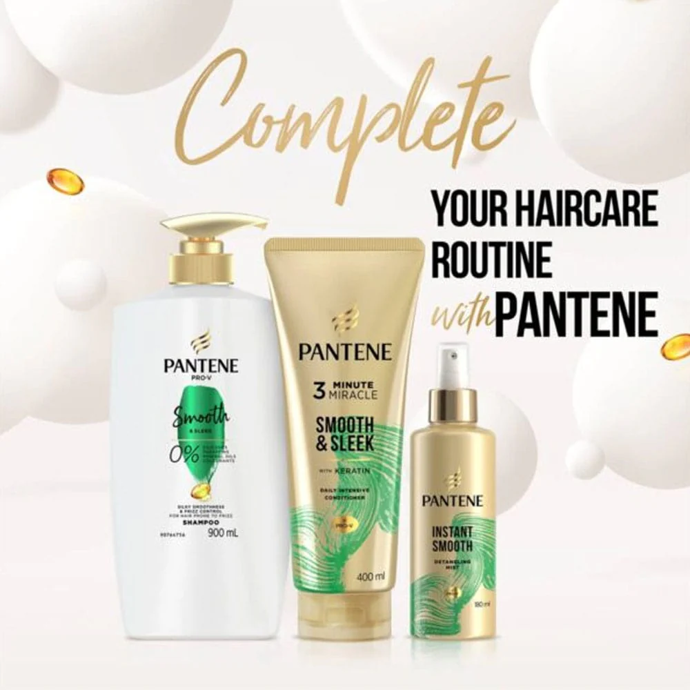 Pantene Conditioner 3 Minute Miracle Smooth & Sleek With Keratin Daily Intense 400ml 4 Pantene Conditioner 3 Minute Miracle Smooth & Sleek With Keratin Daily Intense 400ml