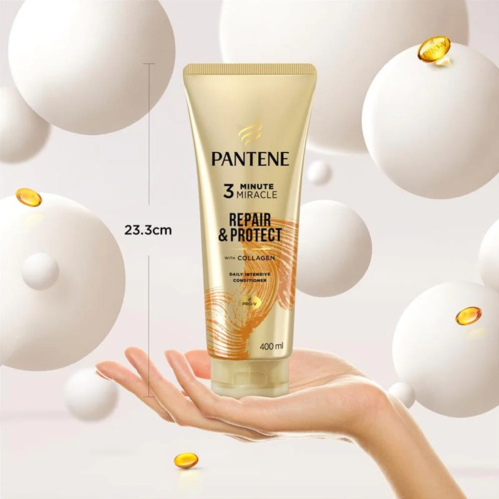 Pantene Conditioner Repair & Protect 3 Minute Miracle With Collagen 400ml 4 Pantene Conditioner Repair & Protect 3 Minute Miracle With Collagen 400ml
