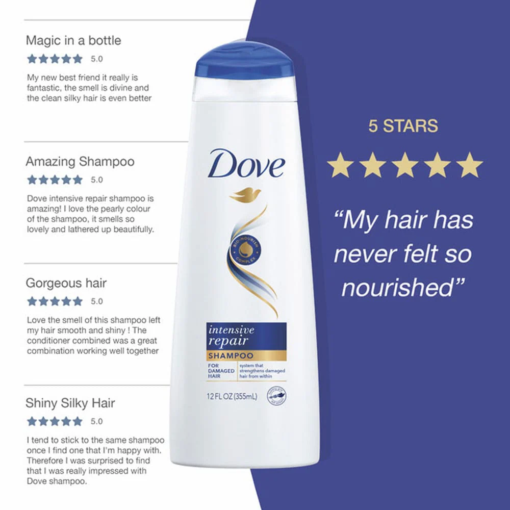 Dove Shampoo Intensive Repair 400ml 2 Dove Shampoo Intensive Repair 400ml
