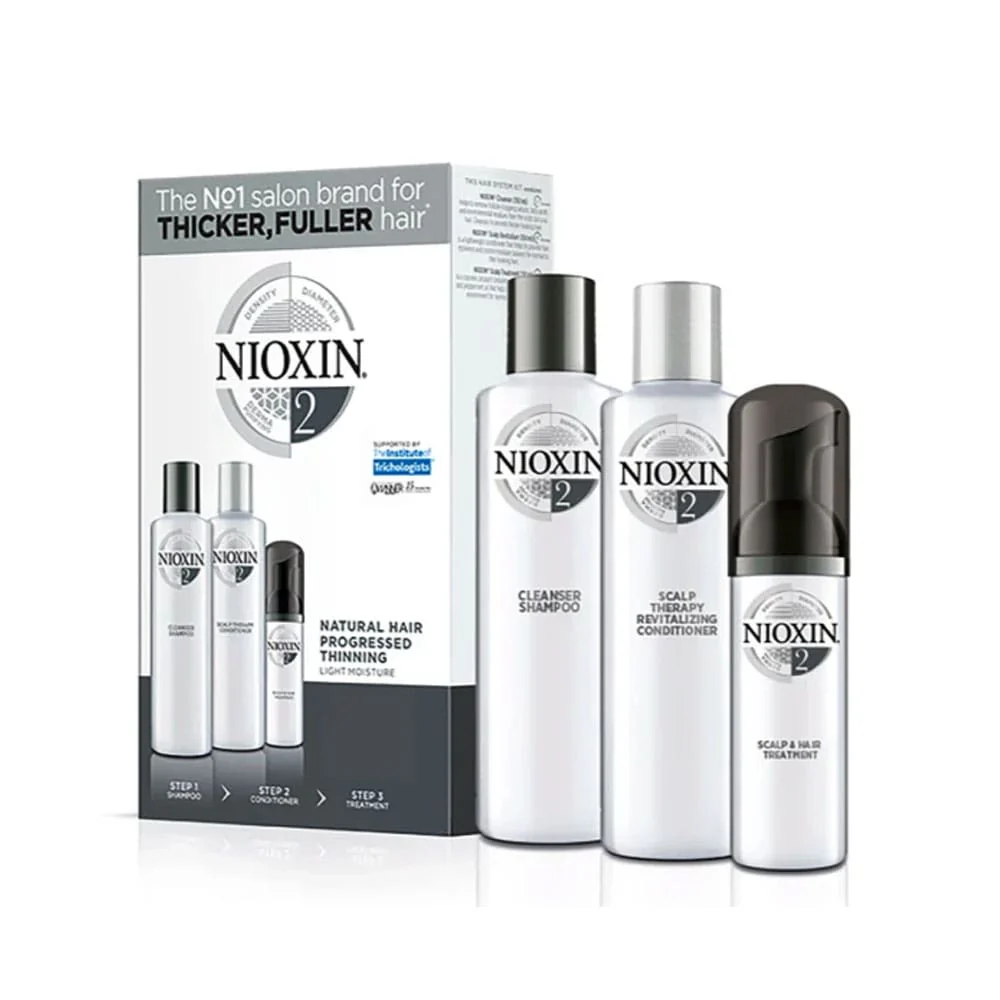 Nioxin Thicker Fuller Hair Natural Hair Progressed Thinning Light Moisture System 2