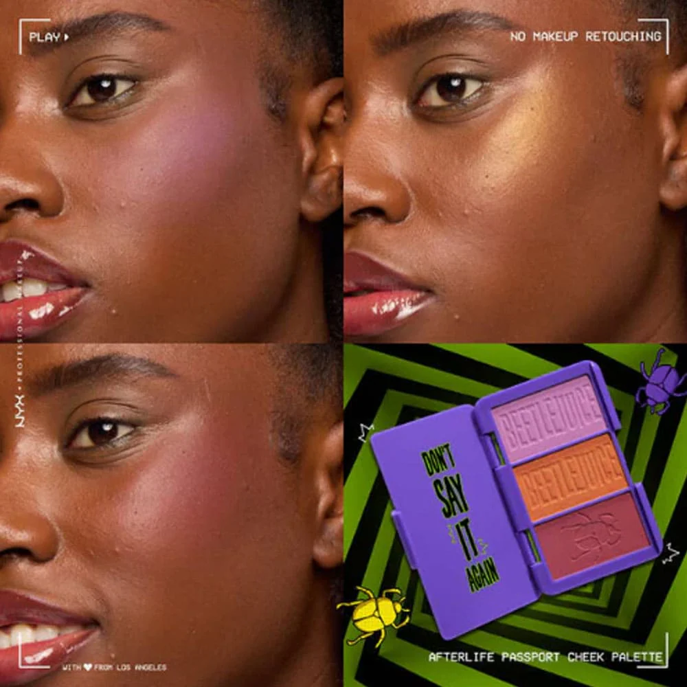 NYX Beetlejuice Afterlife Cheek Palette 5 NYX Beetlejuice Afterlife Cheek Palette