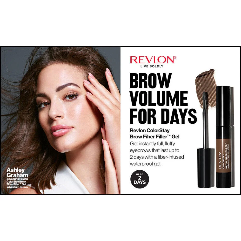 Revlon ColorStay Brow Fiber Filler Brow Gel Dark Brown 4 Revlon ColorStay Brow Fiber Filler Brow Gel Dark Brown