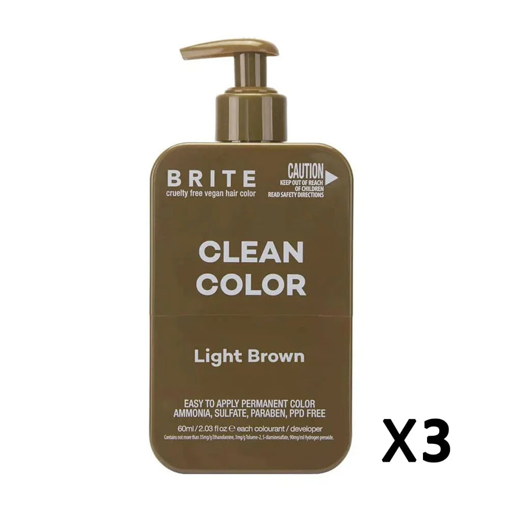 3x Brite Clean Color Light Brown 2 3x Brite Clean Color Light Brown