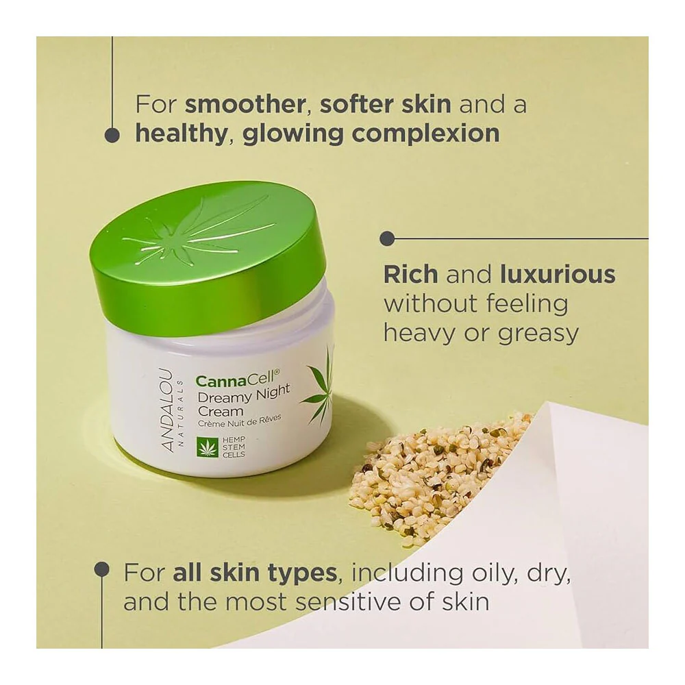 Andalou Naturals Canna Cell Dreamy Night Cream 50g 3 Andalou Naturals Canna Cell Dreamy Night Cream 50g