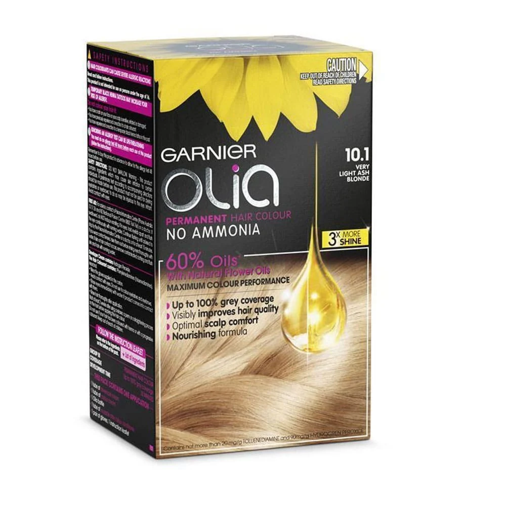 Garnier Olia Permanent Hair Colour 10.1 Very Light Ash Blonde 1 Garnier Olia Permanent Hair Colour 10.1 Very Light Ash Blonde