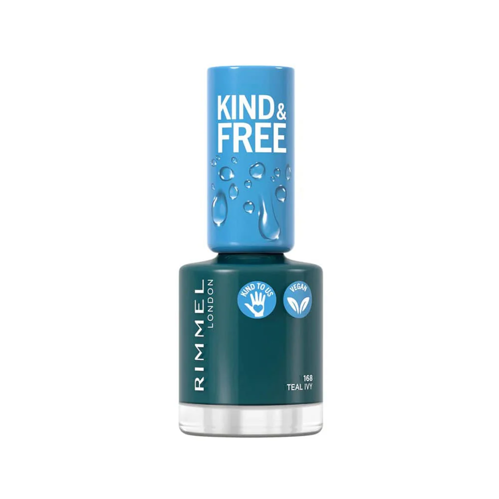 Rimmel Kind & Free Nail Polish 168 Teal Ivy 8ml