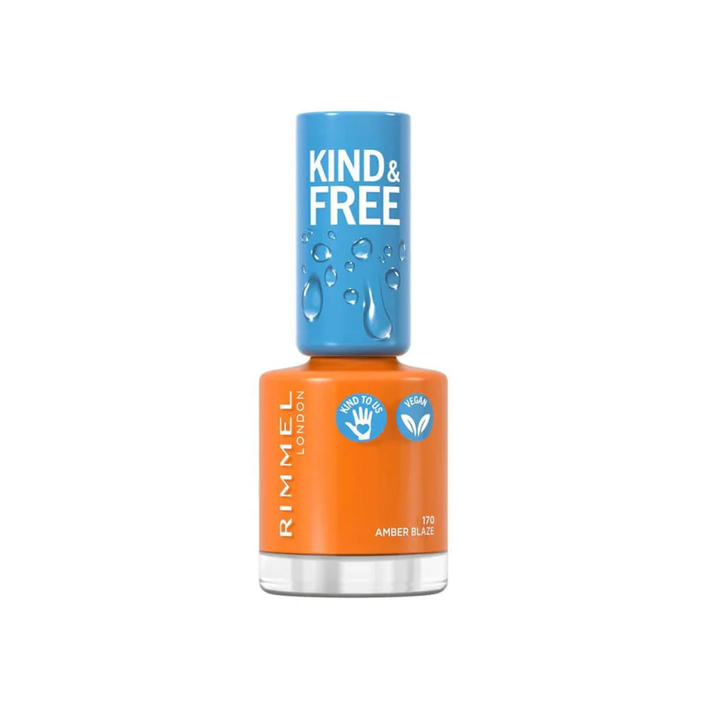 Rimmel Kind & Free Nail Polish 170 Amber Blaze 8ml