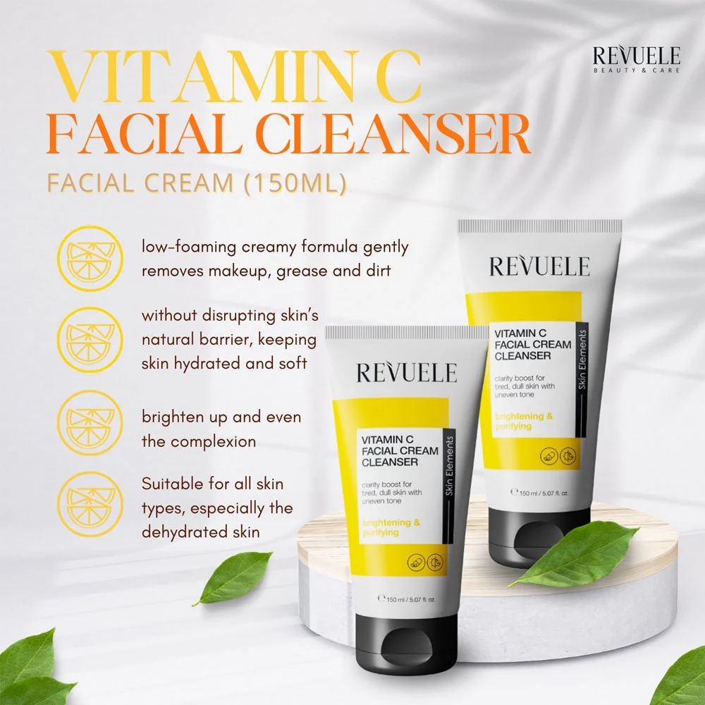 Revuele Vitamin C Facial Cream Cleanser 150ml 3 Revuele Vitamin C Facial Cream Cleanser 150ml