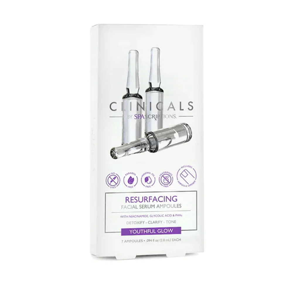 Spascriptions Clinicals Resurfacing Facial Serum Ampoules 7pk 2.8ml Each