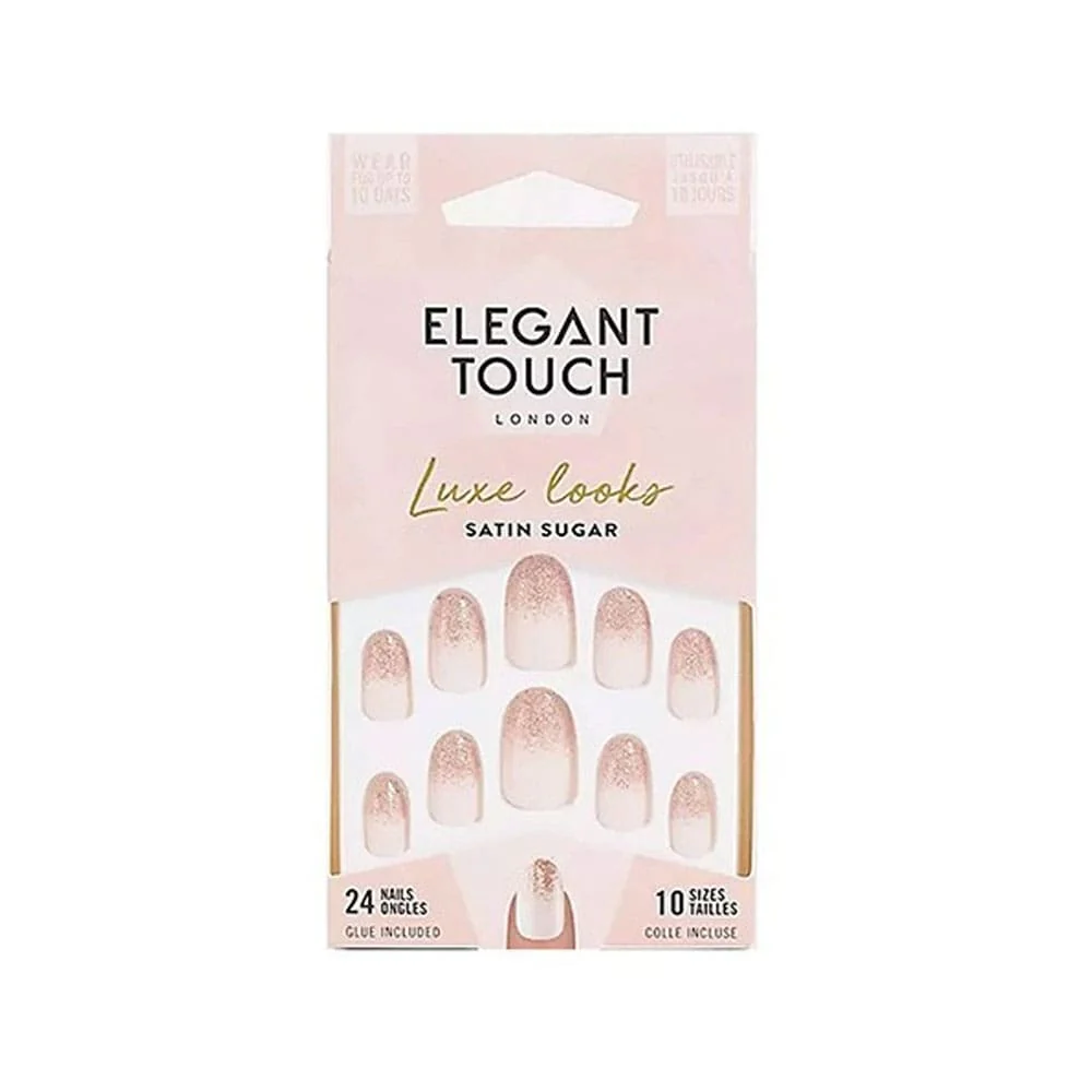 Elegant Touch False Nails Luxe Looks Satin Sugar 24pk