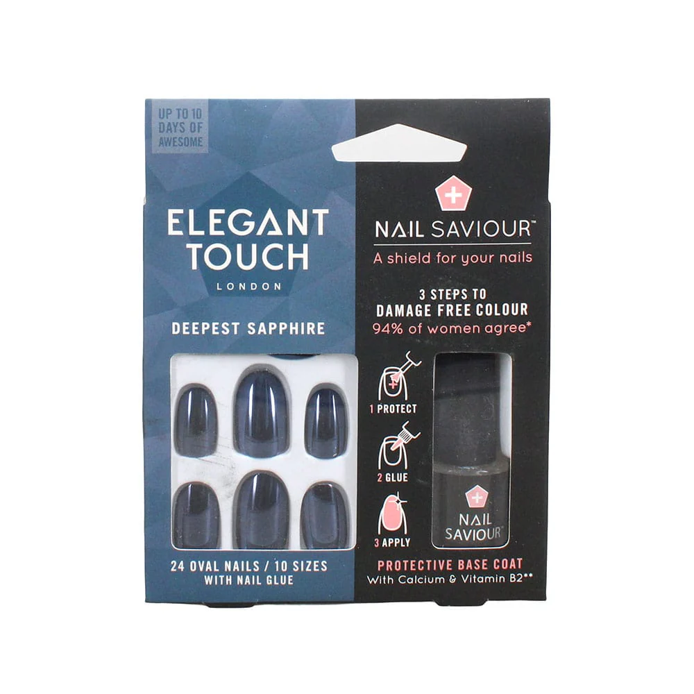 Elegant Touch Nail Set 24pk Oval Nails With Nail Glue