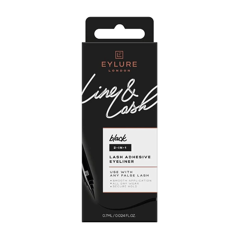 Eylure London Line & Lash Adhesive Eyeliner Black 2-In-1 1 Eylure London Line & Lash Adhesive Eyeliner Black 2-In-1