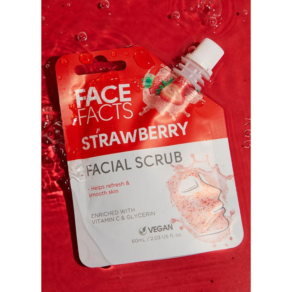 Face Facts Brightening Strawberry Facial Scrub 60ml 4 Face Facts Brightening Strawberry Facial Scrub 60ml