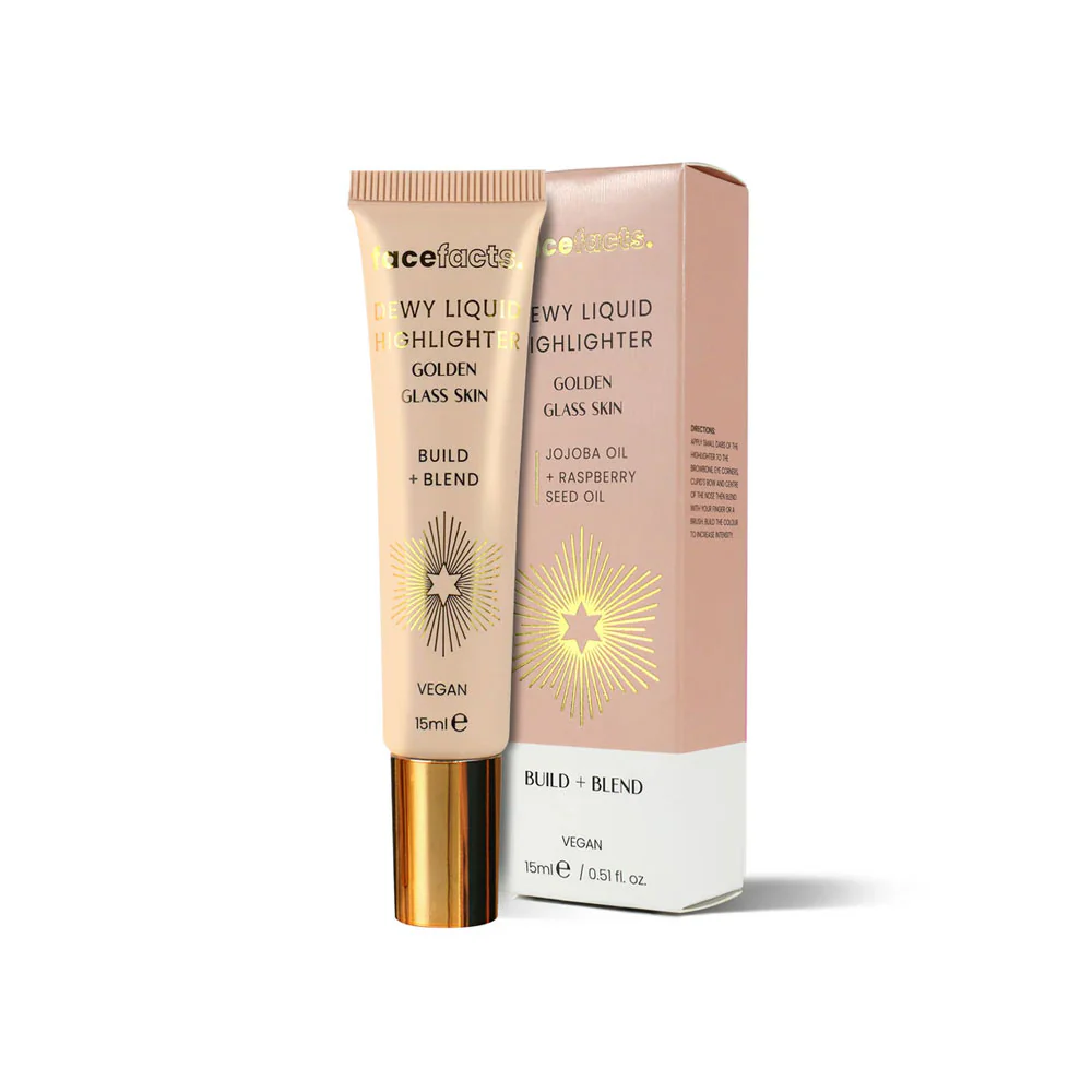 Face Facts Dewy Liquid Highlighter Golden Glass Skin 15ml