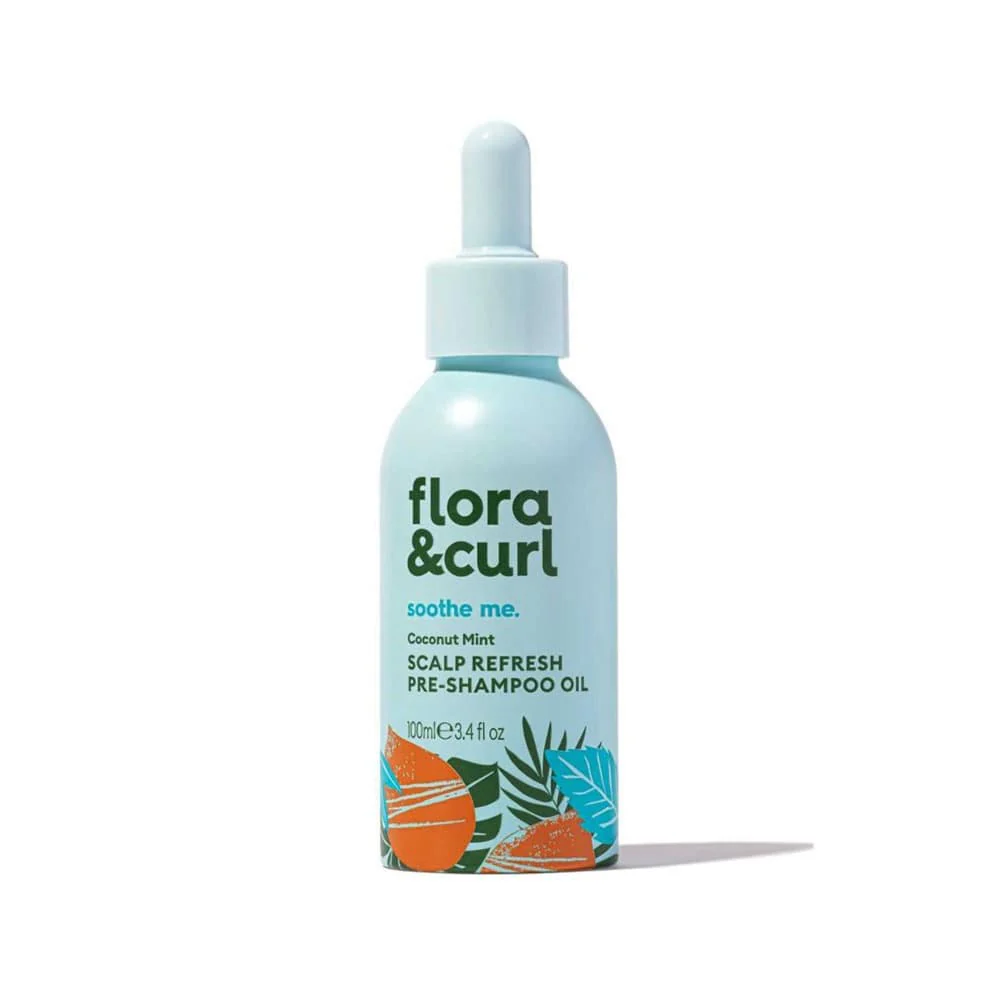 Flora & Curl Scalp Refresh Pre Shampoo Oil Coconut Mint 100ml 1 Flora & Curl Scalp Refresh Pre Shampoo Oil Coconut Mint 100ml