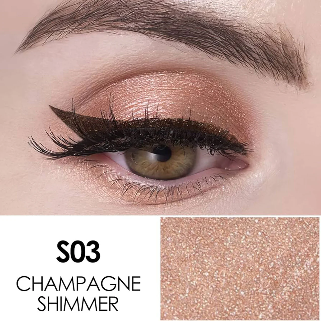Focallure Glittering Liquid Eyeshadow S03 Champagne Shimmer 2 Focallure Glittering Liquid Eyeshadow S03 Champagne Shimmer