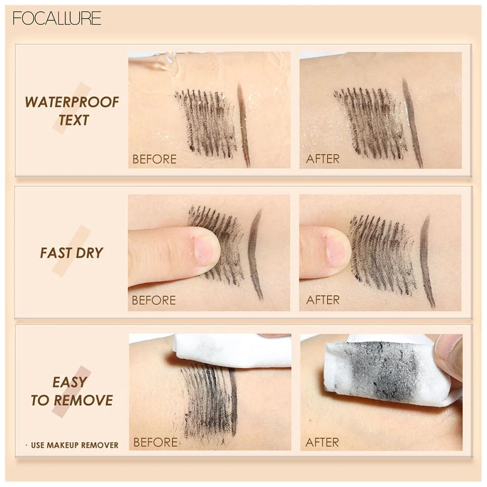 Focallure Stay Waterproof Mascara & Eyeliner 2-in-1 01 Black 2 Focallure Stay Waterproof Mascara & Eyeliner 2-in-1 01 Black