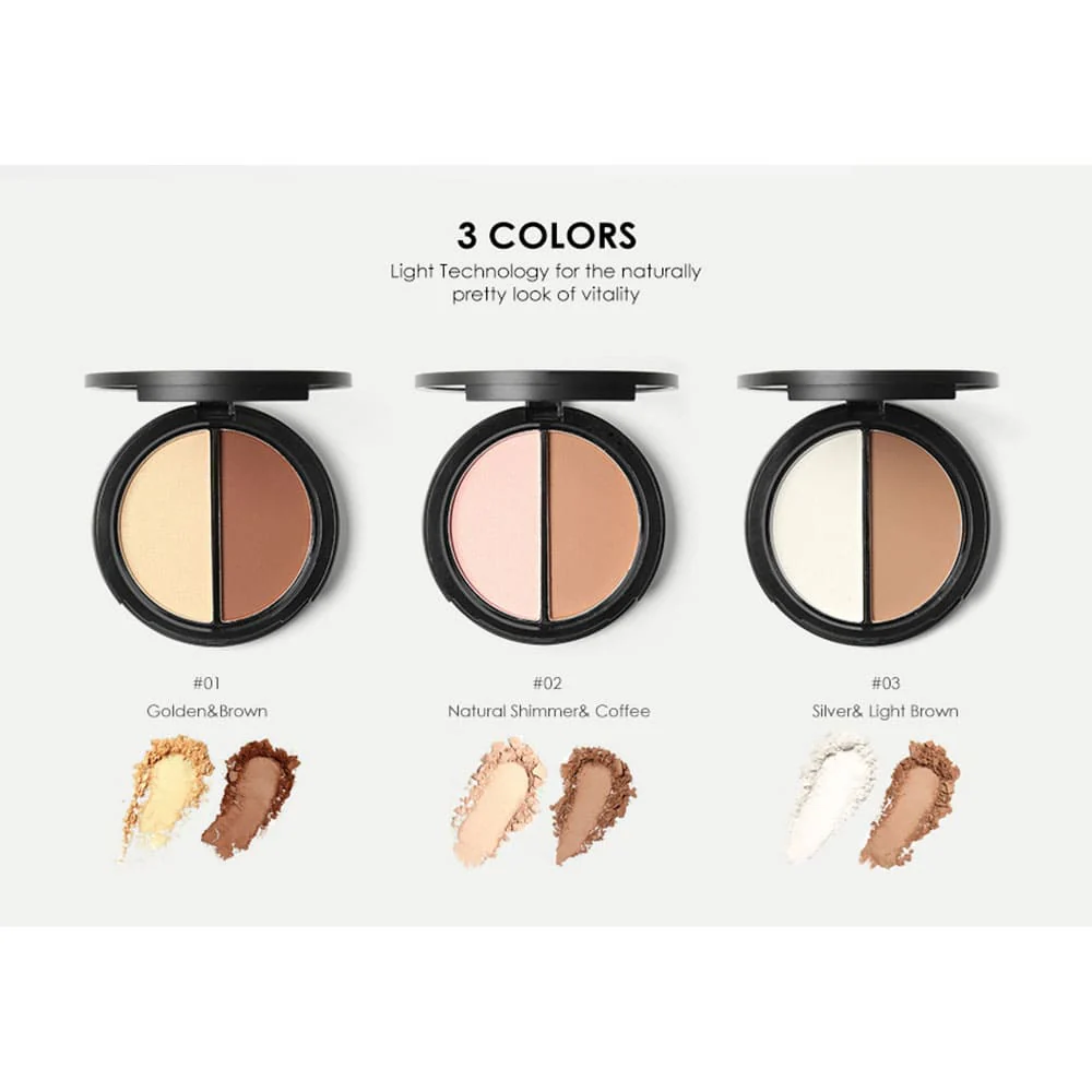 Focallure Face Highlighter & Bronzer Duo 2A Rose Latte 8g 3 Focallure Face Highlighter & Bronzer Duo 2A Rose Latte 8g