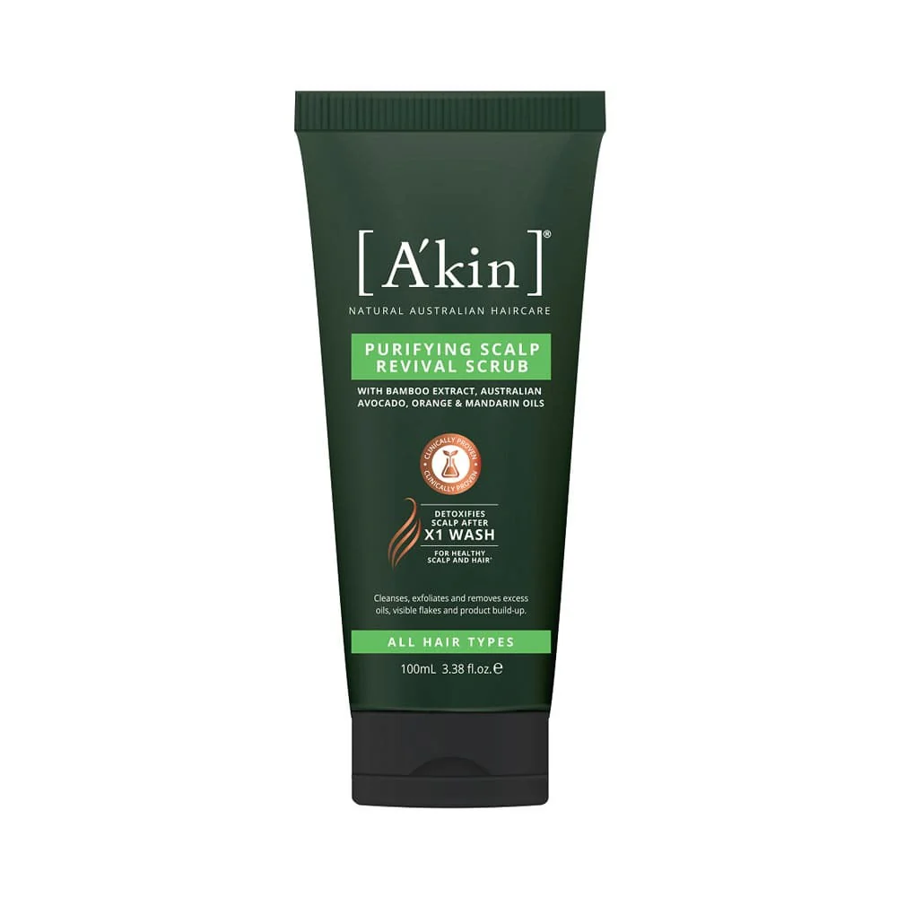 A'Kin Purifying Scalp Revival Scrub With Bamboo Extract, Australian Avocado, Orange & Mandarin Oils 100ml 1 A'Kin Purifying Scalp Revival Scrub With Bamboo Extract, Australian Avocado, Orange & Mandarin Oils 100ml